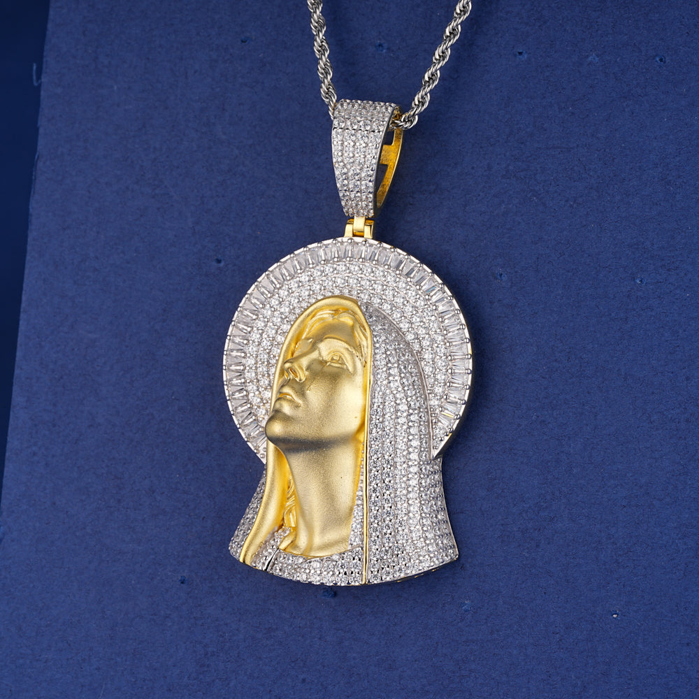 Baguette-Cut  Mary Pendant